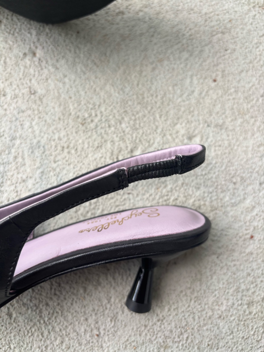 SEYCHELLES Brooklyn Slingback Heels Black Leather Pumps Size 6 - Picture 5 of 10